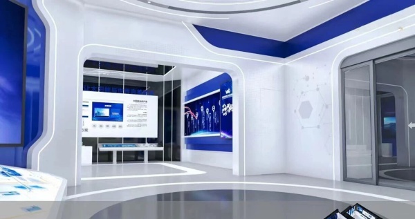 科技企業展廳設計效果圖